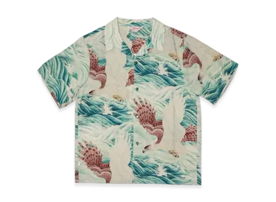 SAPEur Hataka Aloha Shirt S/S Shirt "Green"