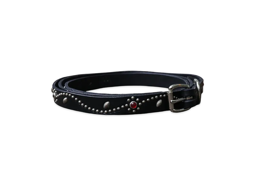 SAPEur x HTC Narrow Flower Belt "Black"