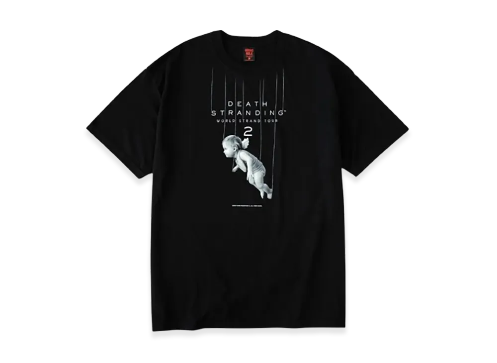 Geeks Rule x DEATH STRANDING WORLD STRAND TOUR 2 Silkscreen Printing T Shirt "Black"