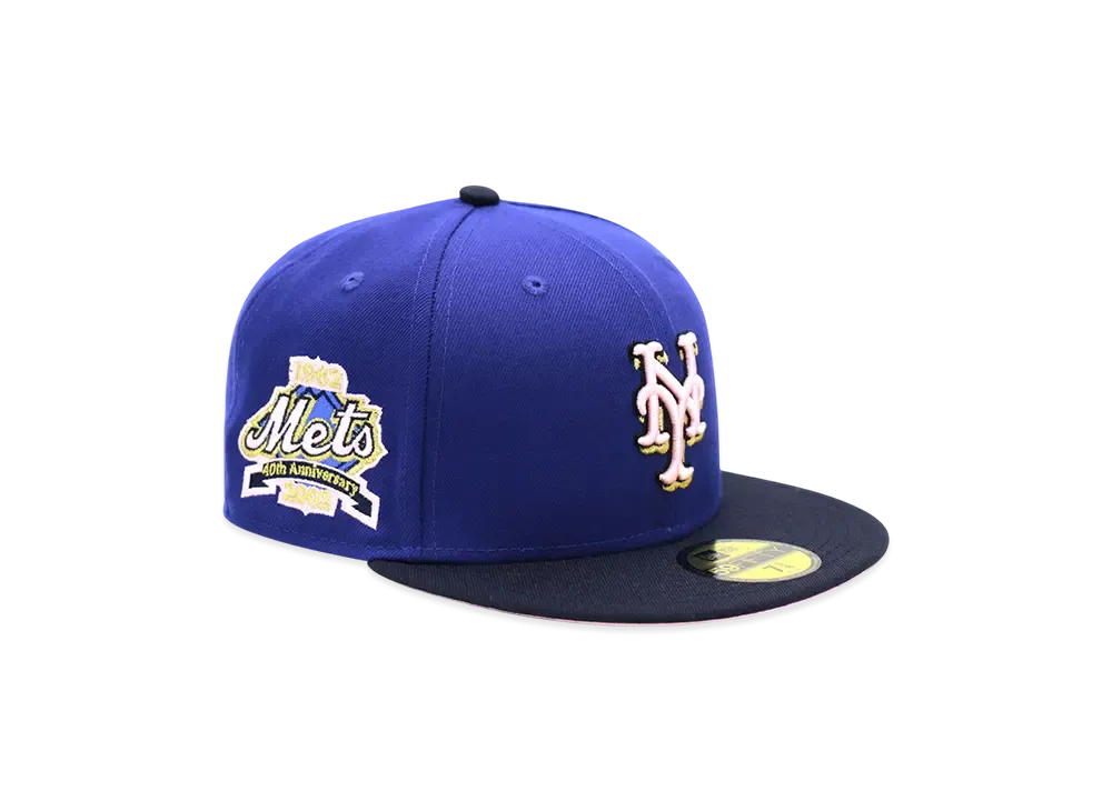 NEW ERA x THE CAP 'SCATTER SWEET' 59Fifty New York Mets "Dark Royal/Navy"