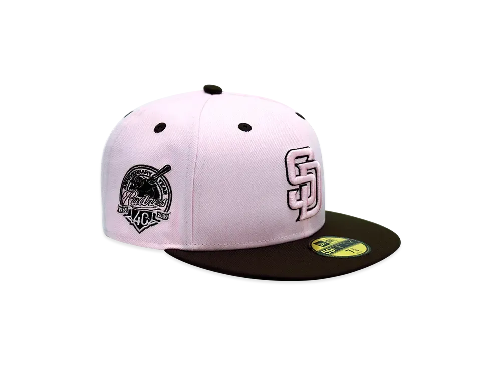 NEW ERA x THE CAP 'SCATTER SWEET' 59Fifty San Diego Padres "Pink/Walnut"