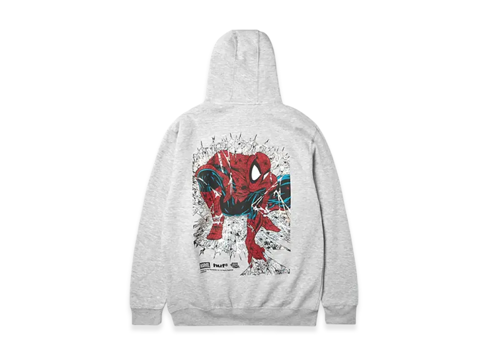 HUF x MARVEL SPIDER-MAN Arachknight Full Zip Hoodie "Heather Grey"
