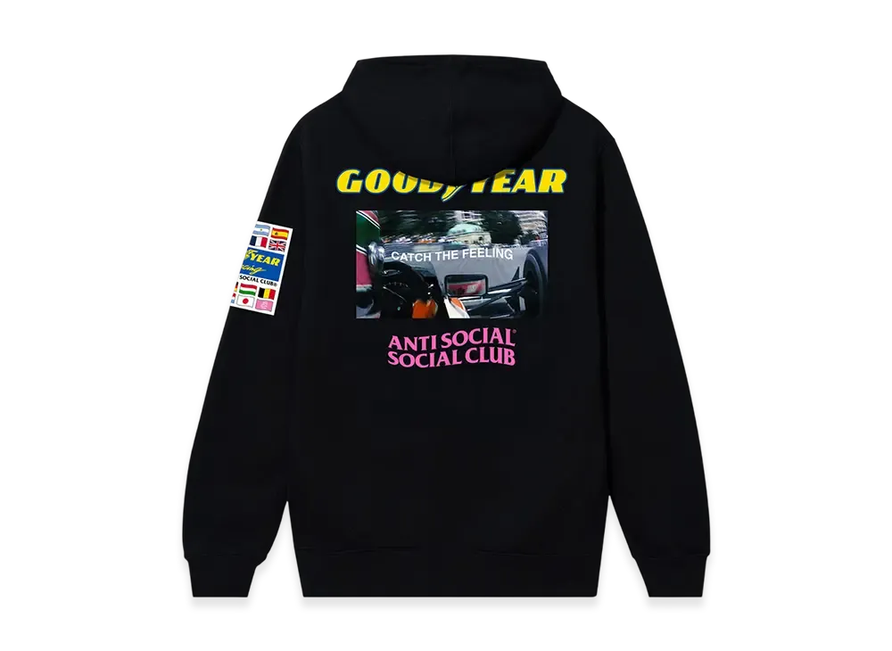ANTI SOCIAL SOCIAL CLUB x GOODYEAR Catch The Feeling Zip Hoodie "Black"