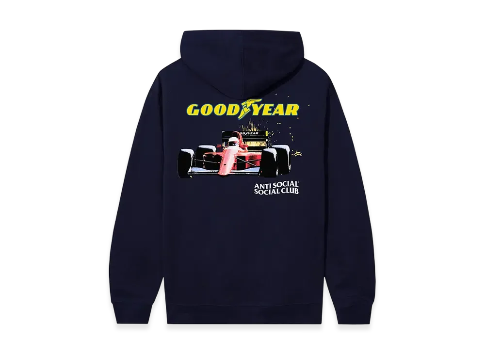 ANTI SOCIAL SOCIAL CLUB x GOODYEAR Sparks Hoodie "Navy"