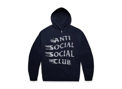 ANTI SOCIAL SOCIAL CLUB Tire Mind Games Zip Hoodie "Navy"