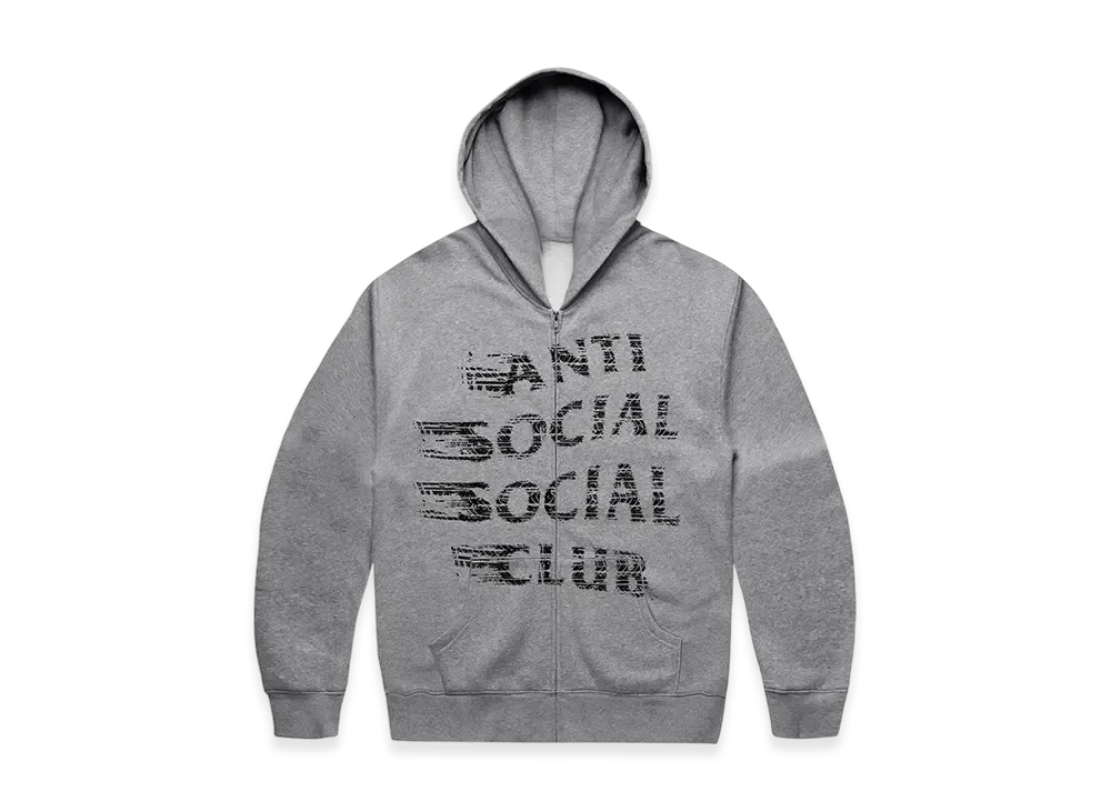 ANTI SOCIAL SOCIAL CLUB Tire Mind Games Zip Hoodie "Ath Heather"