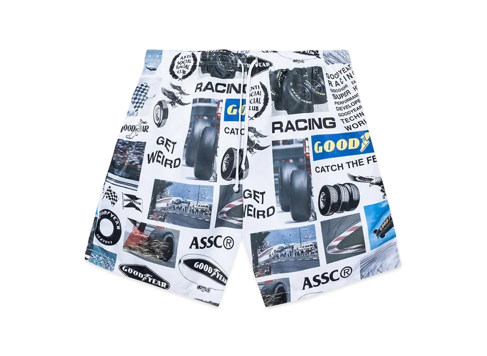 ANTI SOCIAL SOCIAL CLUB x GOODYEAR Eagle Swim Trunk "White"