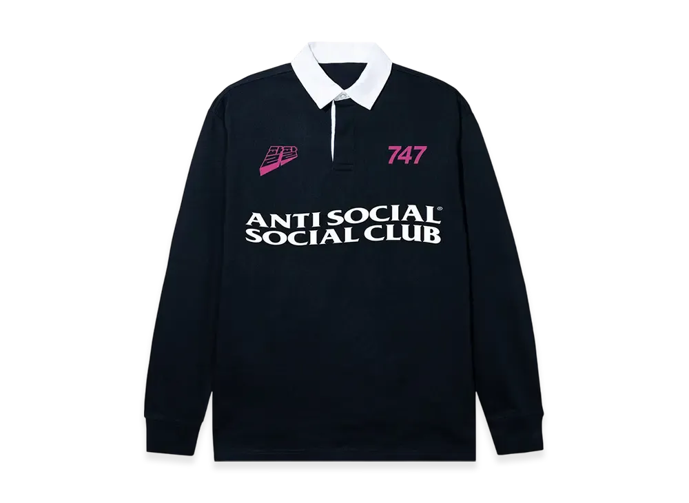 ANTI SOCIAL SOCIAL CLUB LS Rugby Polo "Black"