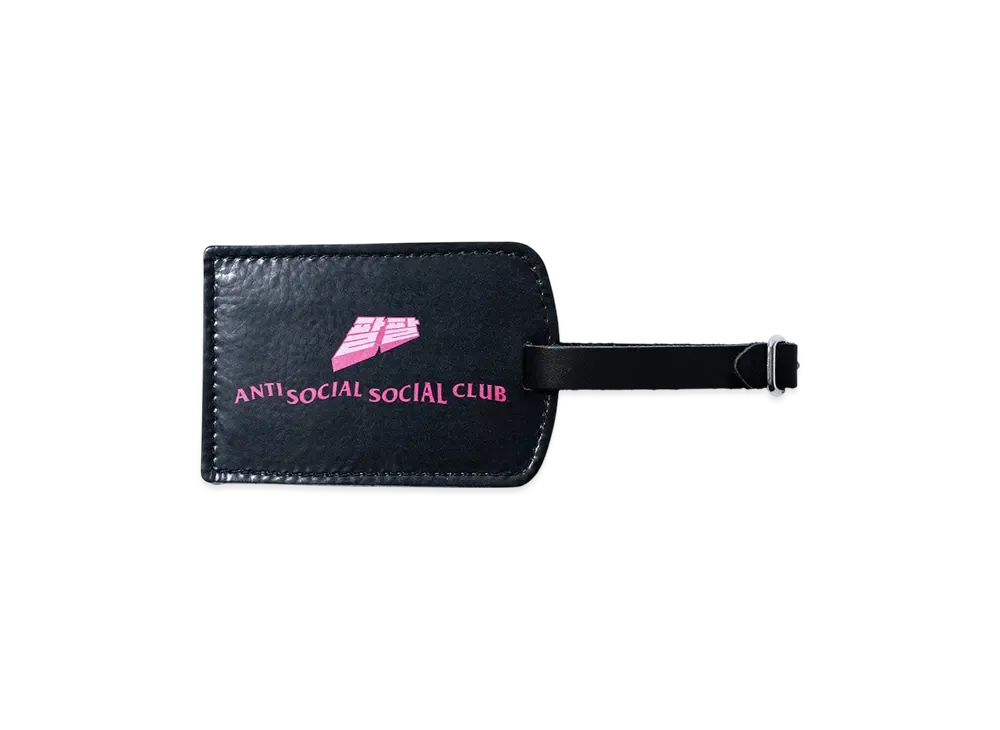 ANTI SOCIAL SOCIAL CLUB Leather Luggage Tag "Grey"