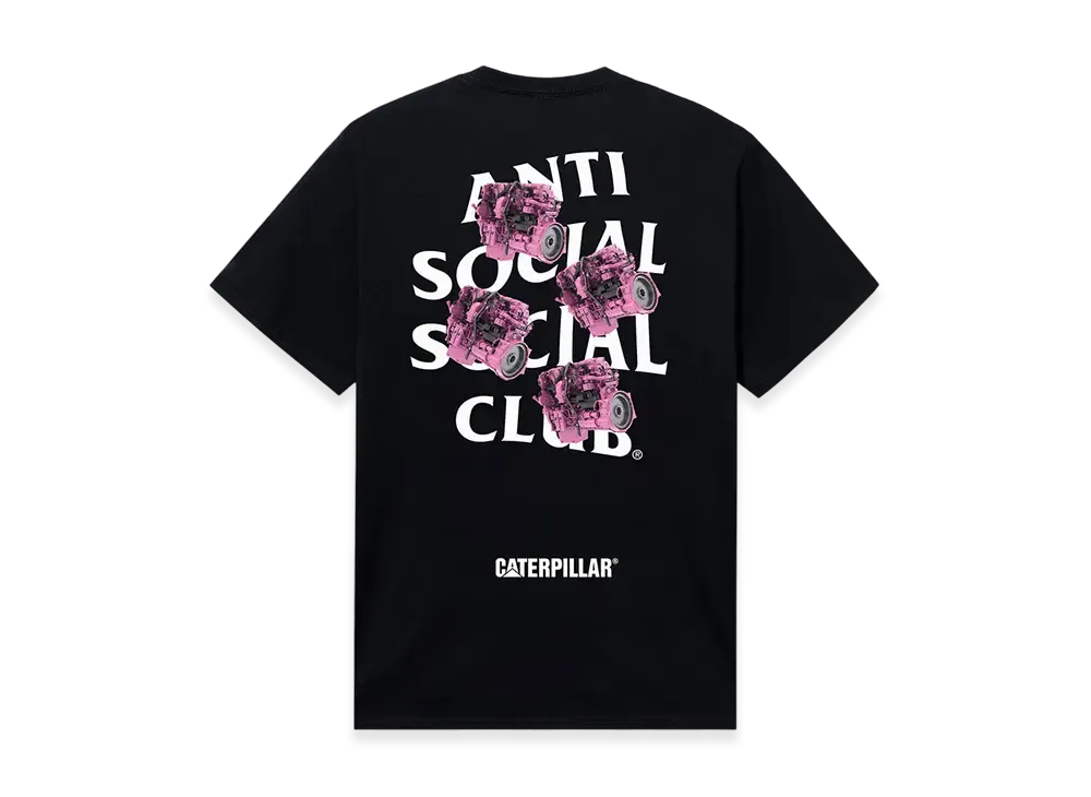 アンチソーシャルソーシャルクラブ x キャタピラー ディーゼル Tシャツ "ブラック"