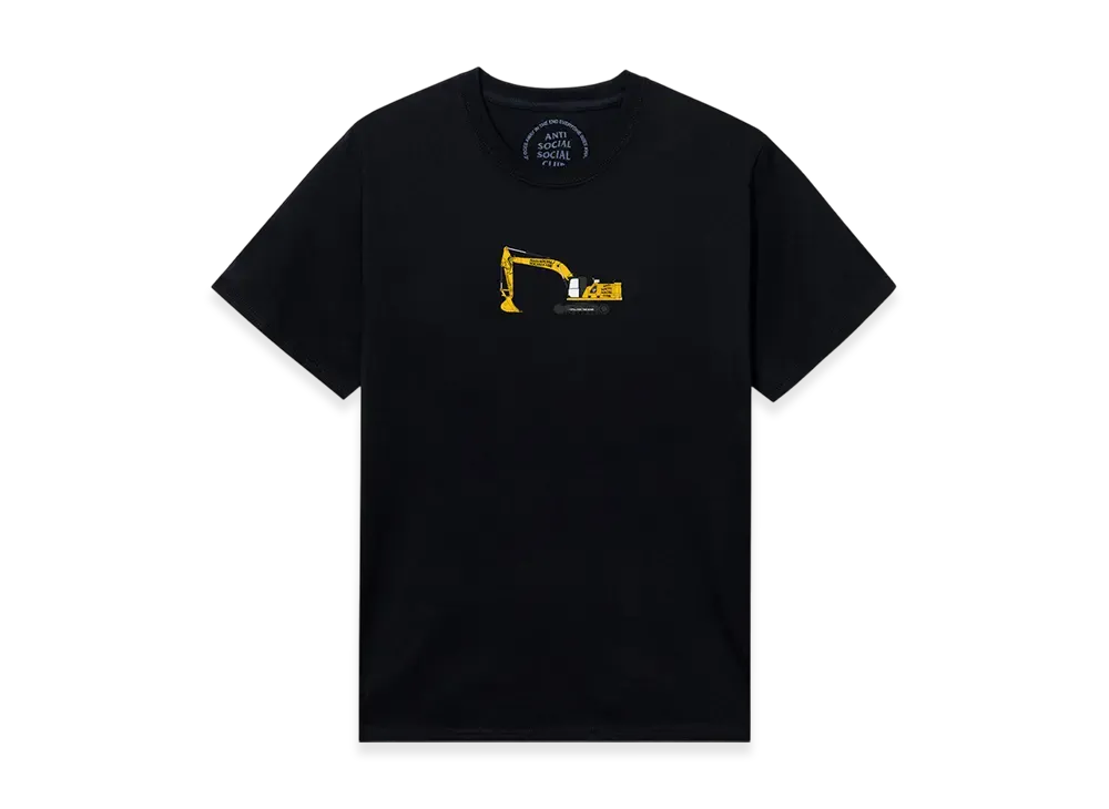 アンチソーシャルソーシャルクラブ x キャタピラー エクスカベーター Tシャツ "ブラック"