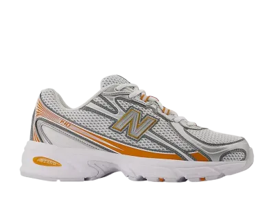 New Balance 740 "White/Classic Orange/Silver Metallic"