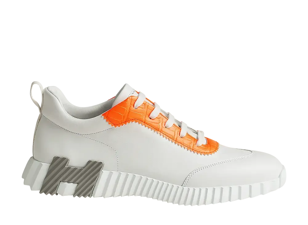 エルメス バウンシング スニーカー "ブラン/オランジュフリュオ"