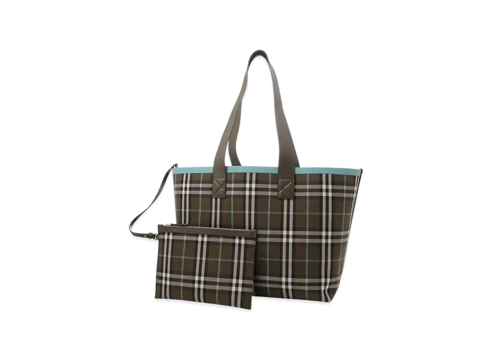 Burberry Medium London Tote Bag "Olive Green"