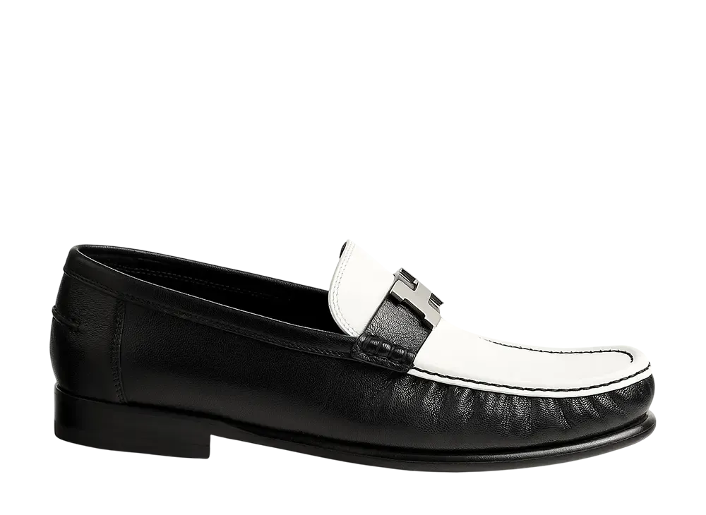 エルメス カルロ モカシン "ノワール/ブラン"