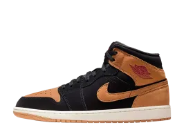 ナイキ エアジョーダン1 ミッド SE "ブラック/バーシティレッド/セイル/フラックス"