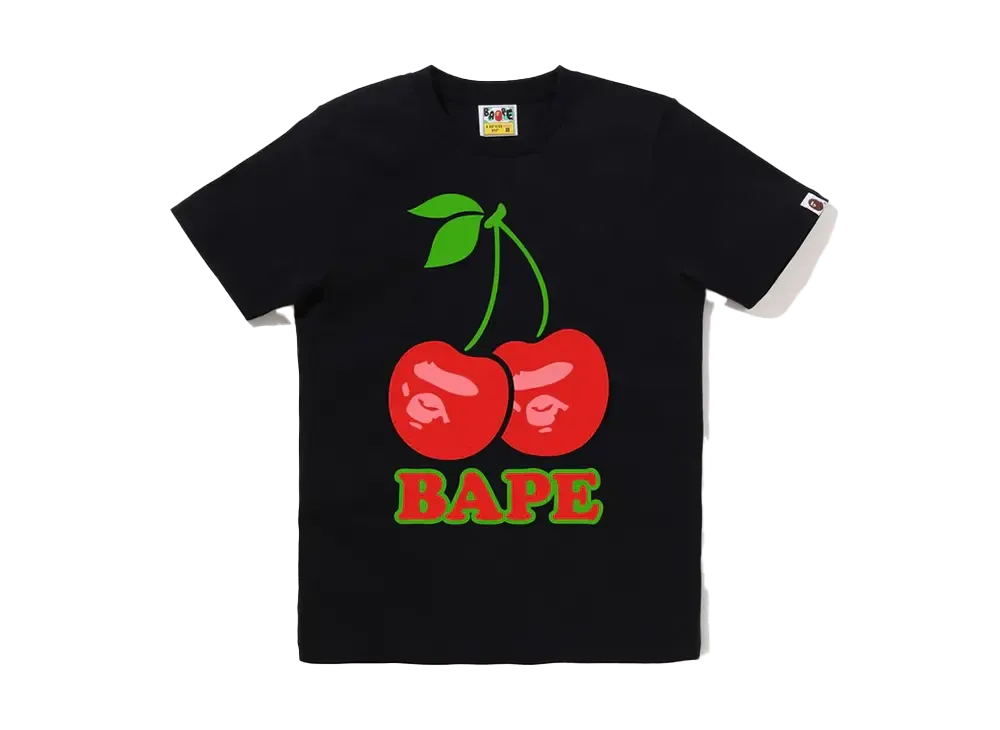 A BATHING APE Bape Cherry Tee "Black"