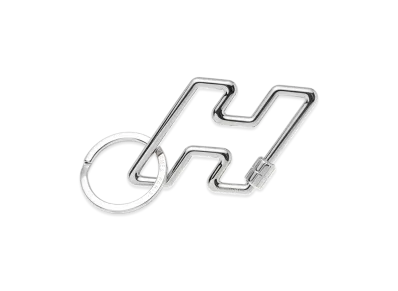 Hermes H Too Speed Key Ring "Silver"