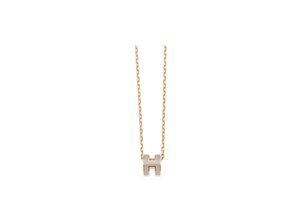Hermes Mini Pop H Pendant "Marronglace/Gold"
