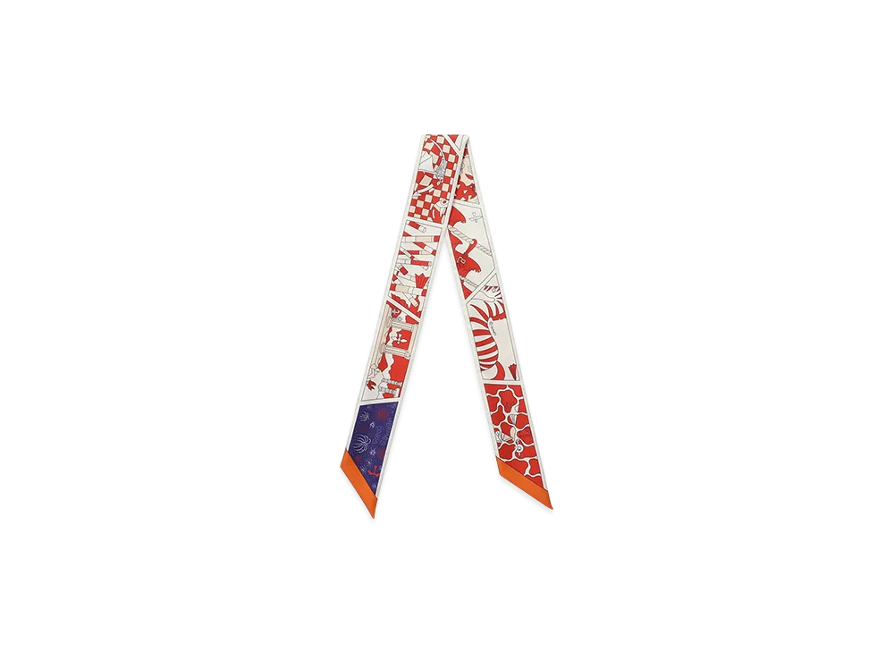 Hermes Factory Suite Twilly "Rouge/Blanc"