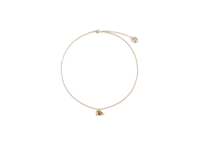 Burberry Fox Charm Necklace "Gold/Red/Silver/Clear"