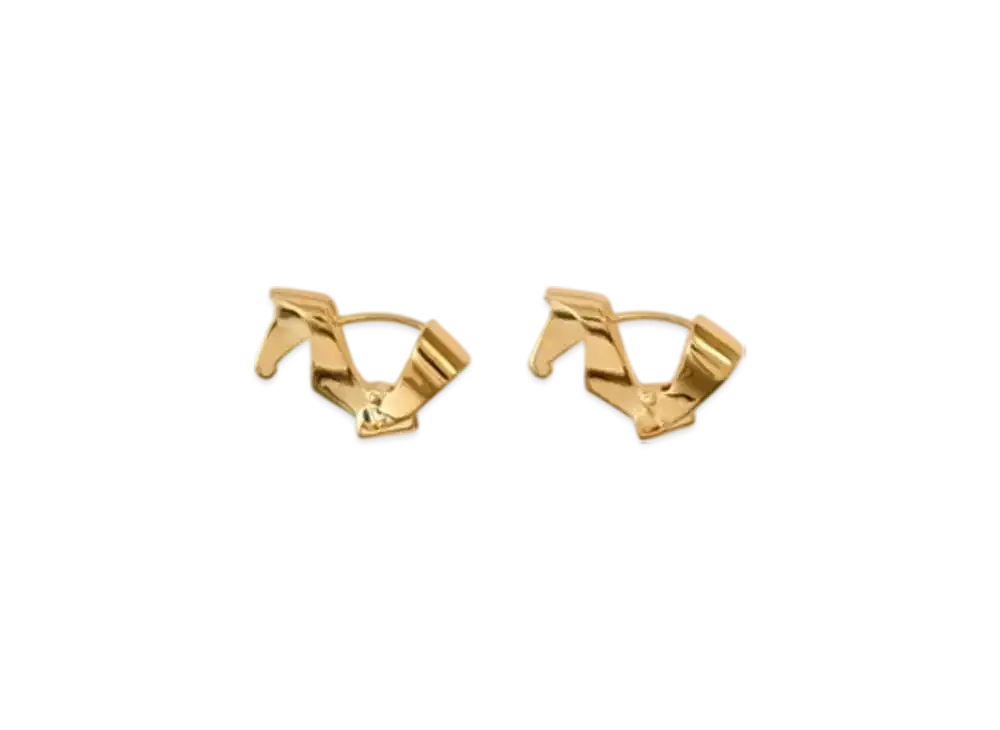 Burberry Horse Hoop Earrings "Gold"
