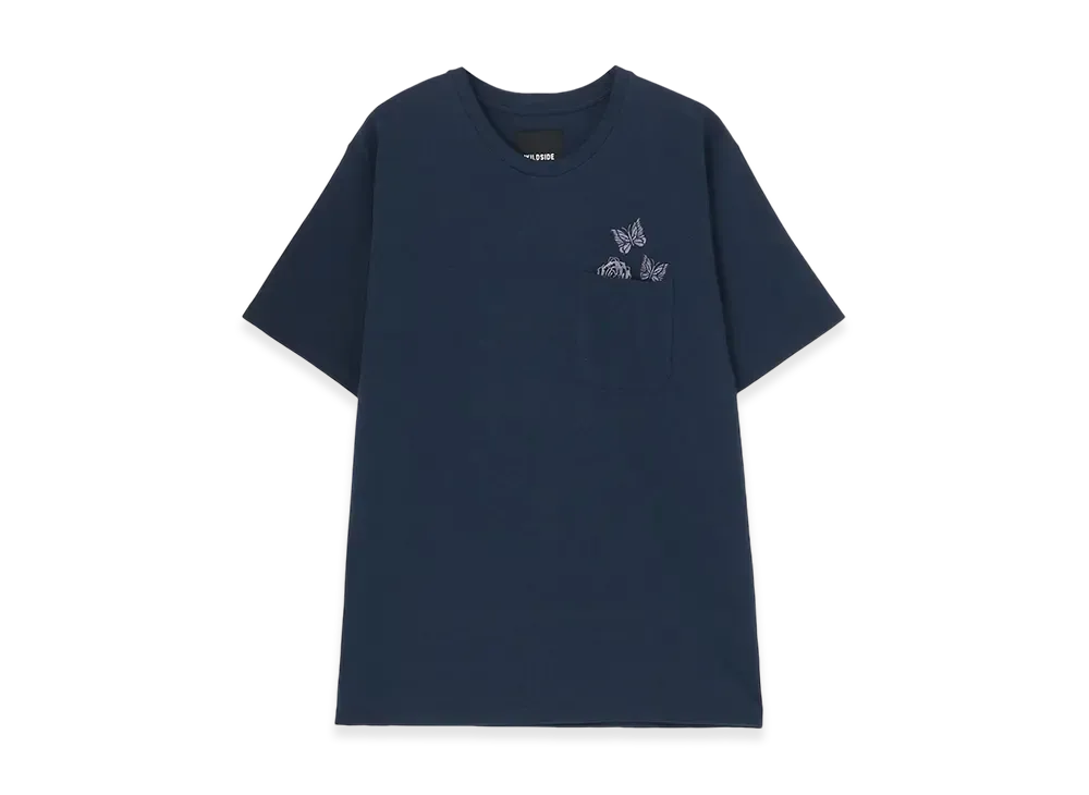 WILDSIDE Yohji Yamamoto x NEEDLES S/S Pocket Tee "Navy"