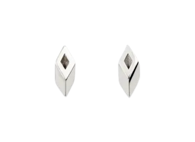 Burberry Hollow Stud Earrings "Silver"