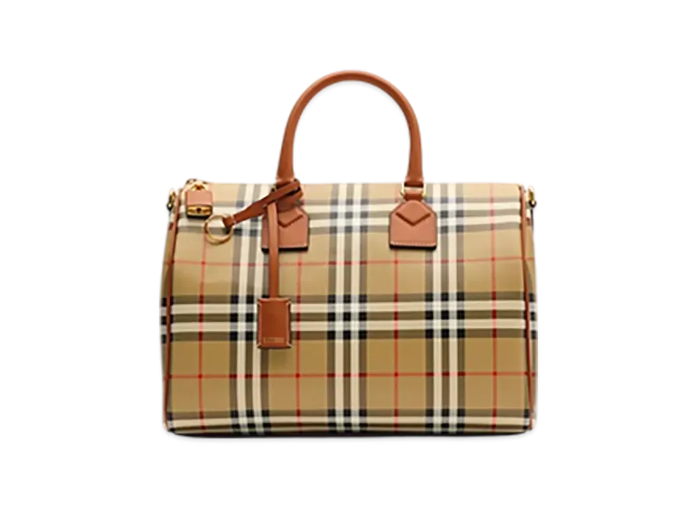 Burberry Medium Check Bowling Bag "Archive Beige/Briar Brown"