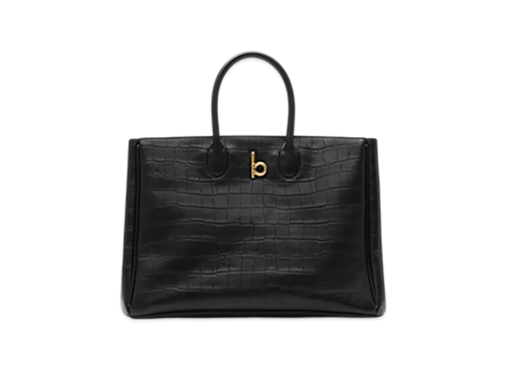 Burberry Medium Rocking Horse Tote "Black"