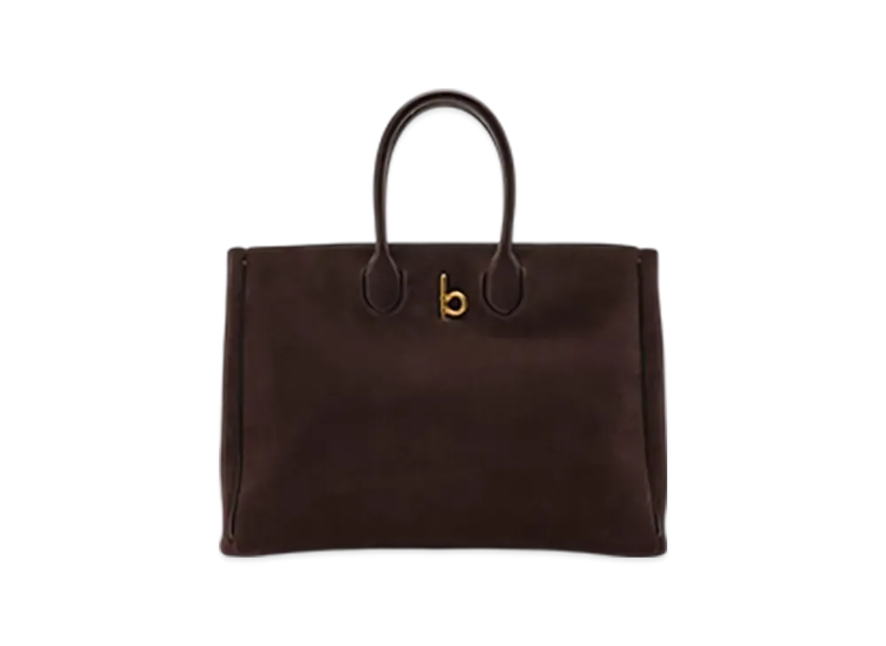 Burberry Medium Rocking Horse Tote "Dark Brown"