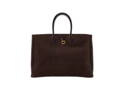Burberry Medium Rocking Horse Tote "Dark Brown"