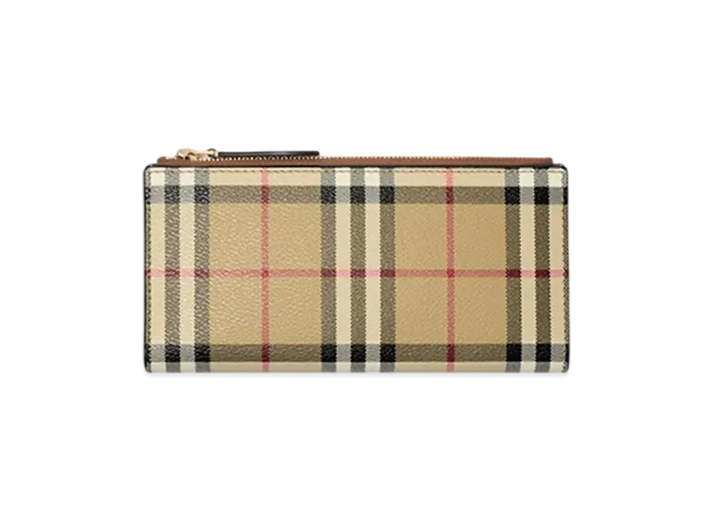 Burberry Large Check Bifold Wallet "Archive Beige/Briar Brown"