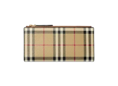 Burberry Large Check Bifold Wallet "Archive Beige/Briar Brown"