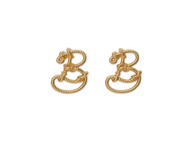 Burberry Large Nautical Knot Stud Earrings "Gold"