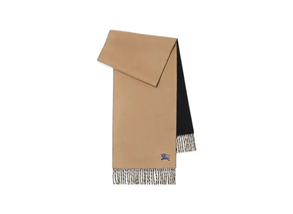 Burberry Reversible Cashmere Scarf "Camel/Black"