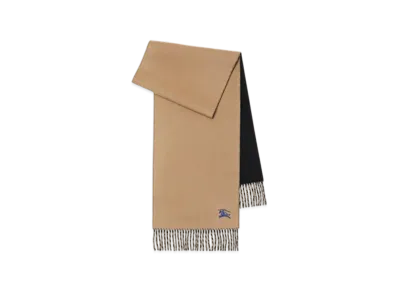 Burberry Reversible Cashmere Scarf "Camel/Black"