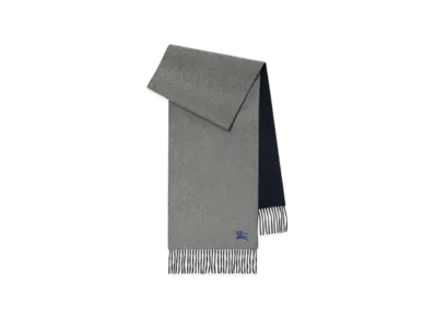 Burberry Reversible Cashmere Scarf "Grey/Navy"
