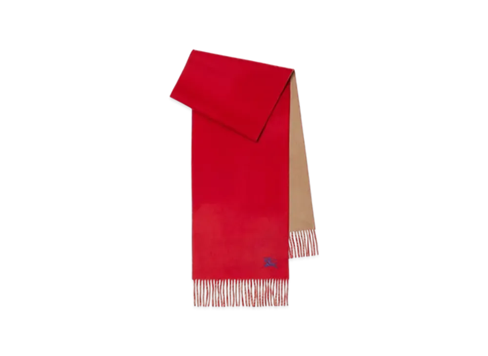 Burberry Reversible Cashmere Scarf "Pillar/Camel"