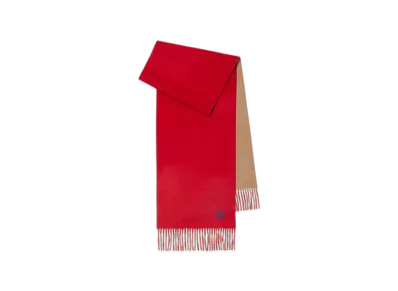 Burberry Reversible Cashmere Scarf "Pillar/Camel"