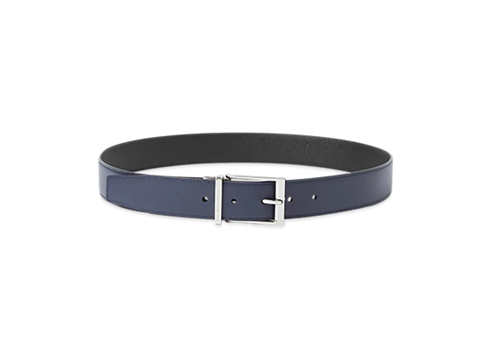 Burberry Reversible Grainy Leather Belt "Navy/Black"