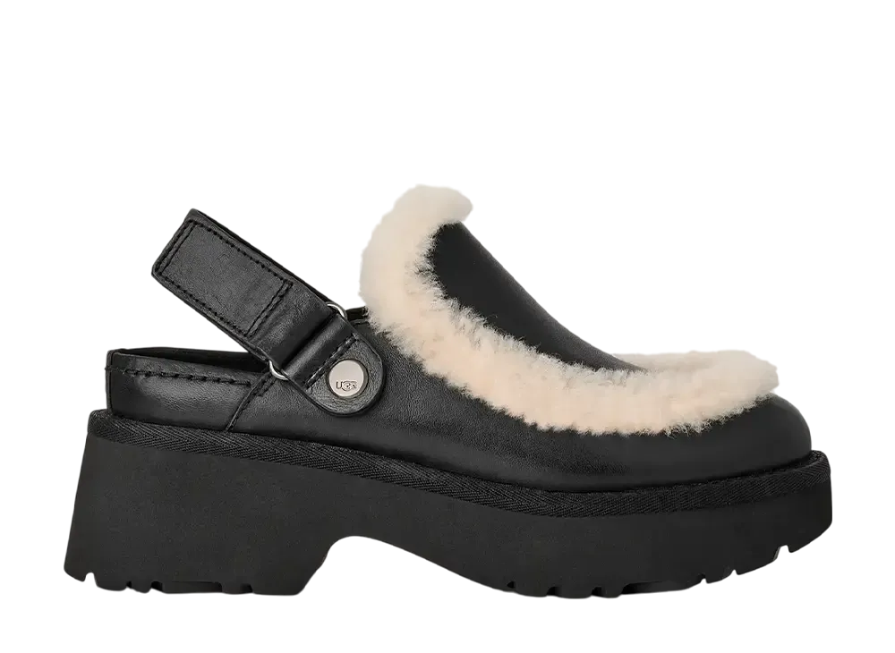 UGG Women's Esmee Leather Clog "Black"