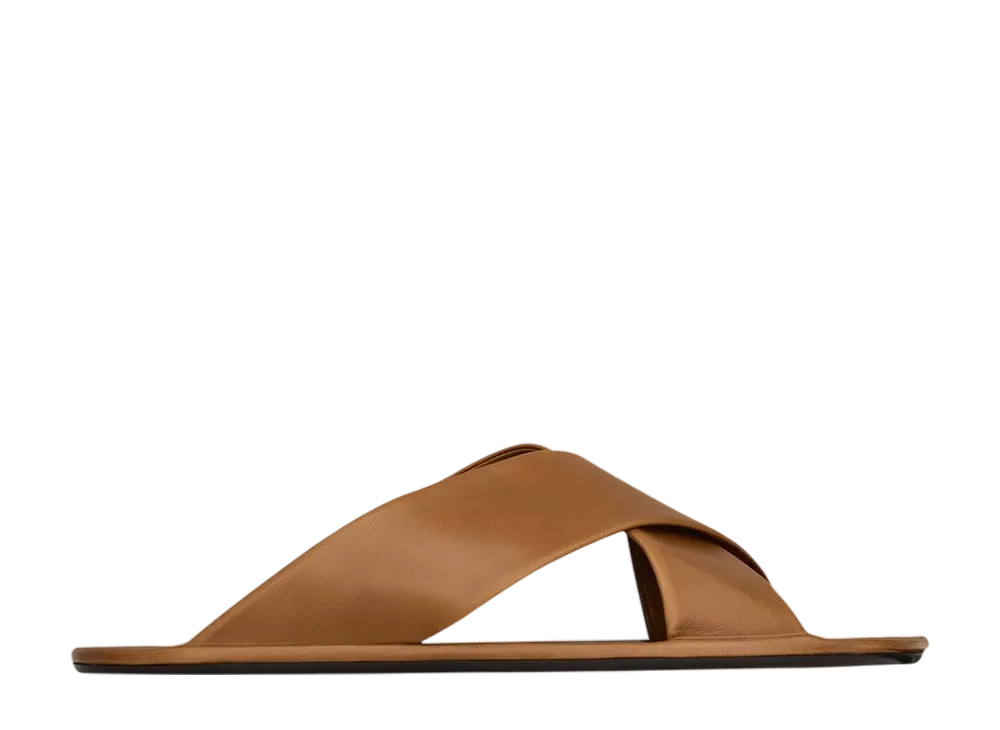 サンローラン ウィメンズ カーライル スライド スムースレザー "マカダミア"
