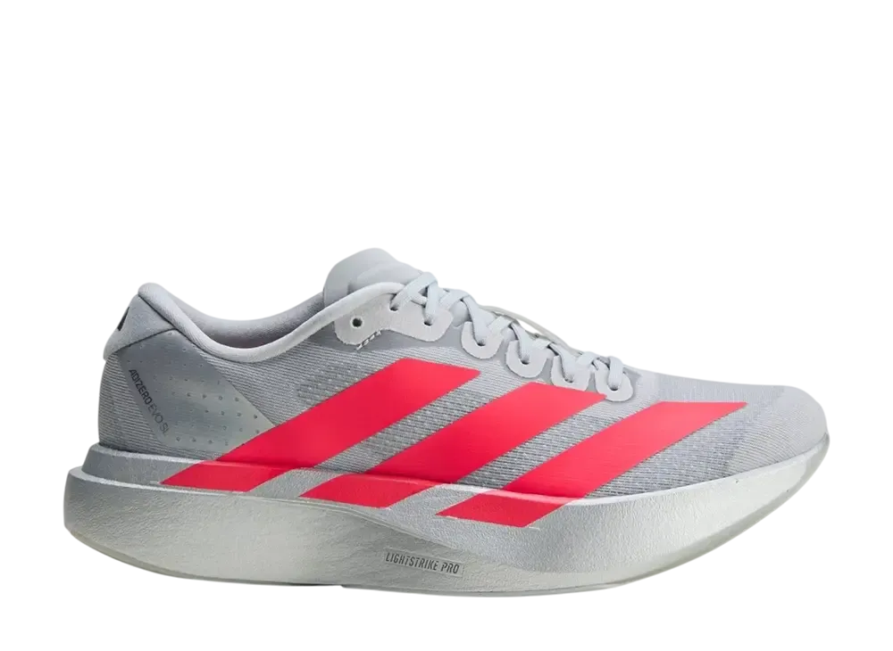 アディダス ウィメンズ アディゼロ エヴォ SL "シルバーメタリック/ルシッドレッド/アイアンメタリック"