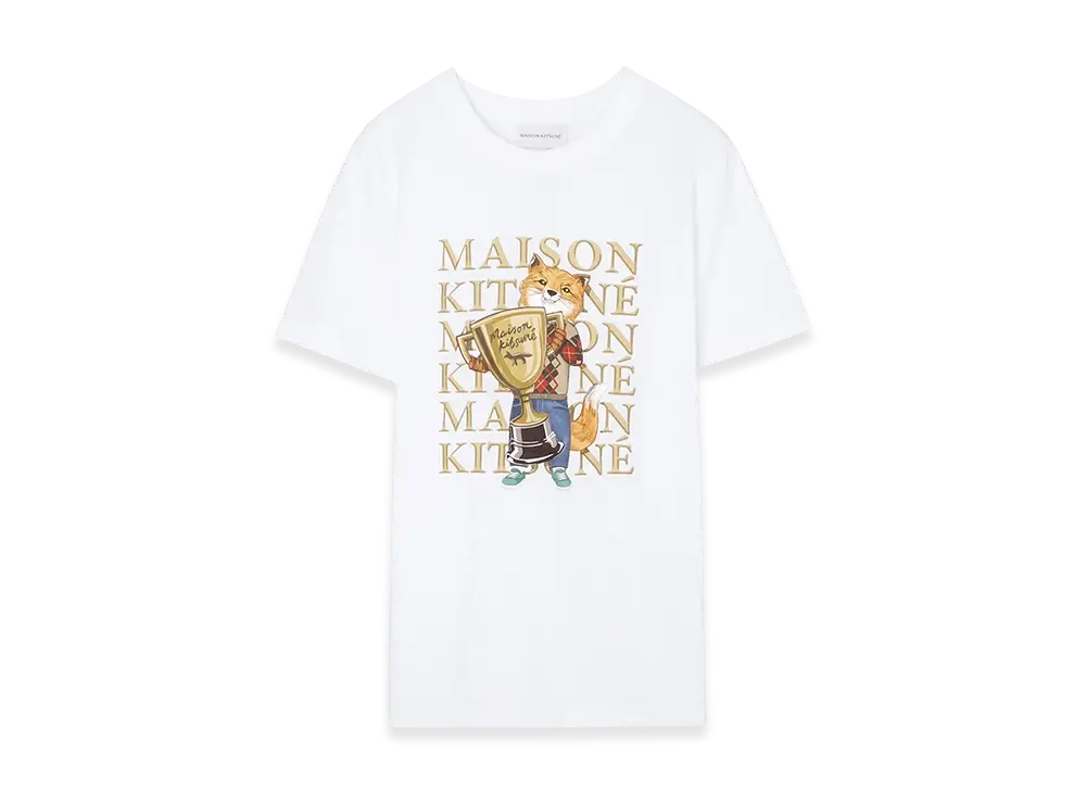 Maison Kitsune Fox Champion Regular Tee-Shirt "White"