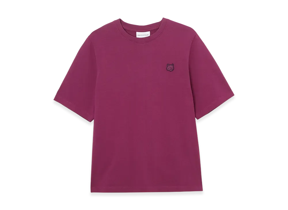 Maison Kitsune Tonal Fox Head Patch Comfort Tee Shirt "Grape"