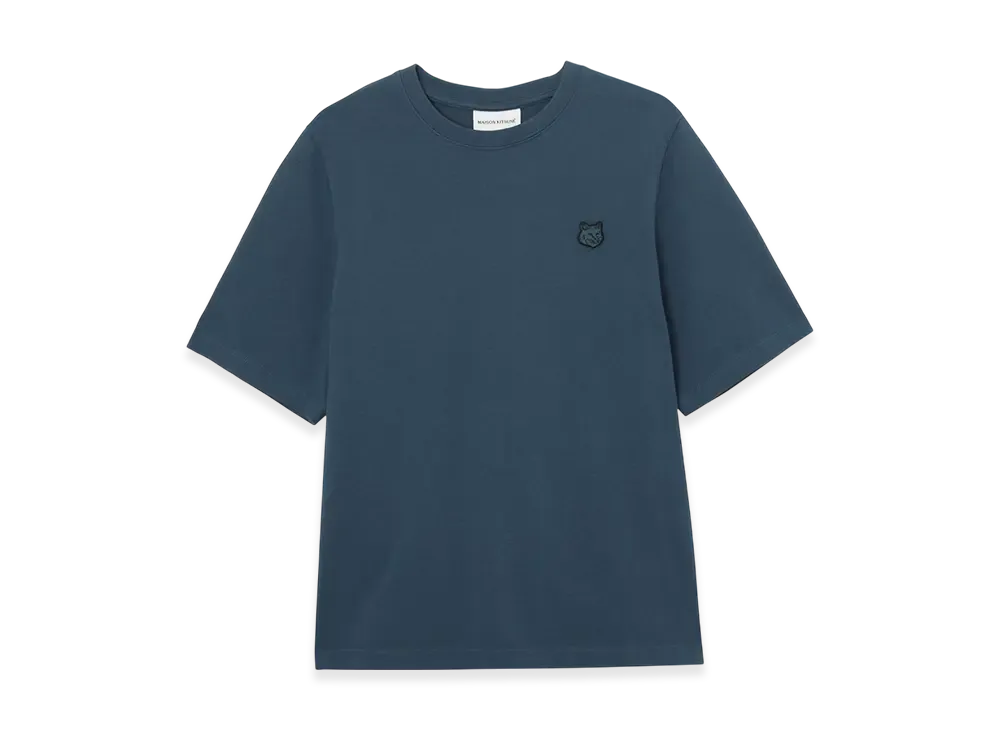 Maison Kitsune Tonal Fox Head Patch Comfort Tee Shirt "Ink Blue"