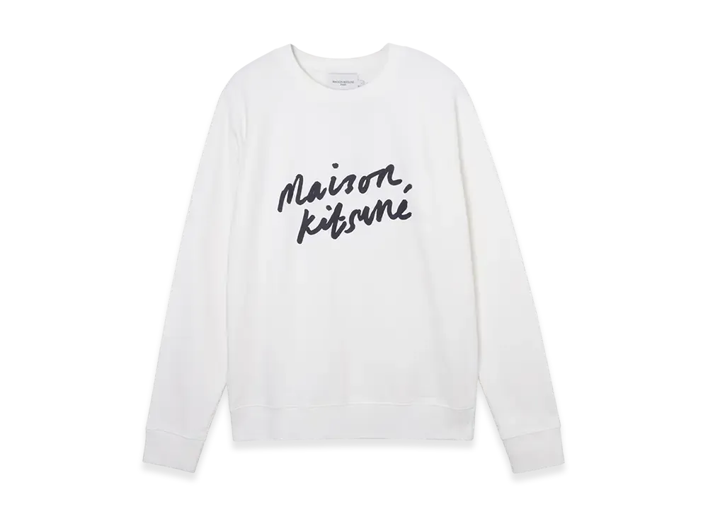 Maison Kitsune Handwriting Clean Sweatshirt "Ecru"