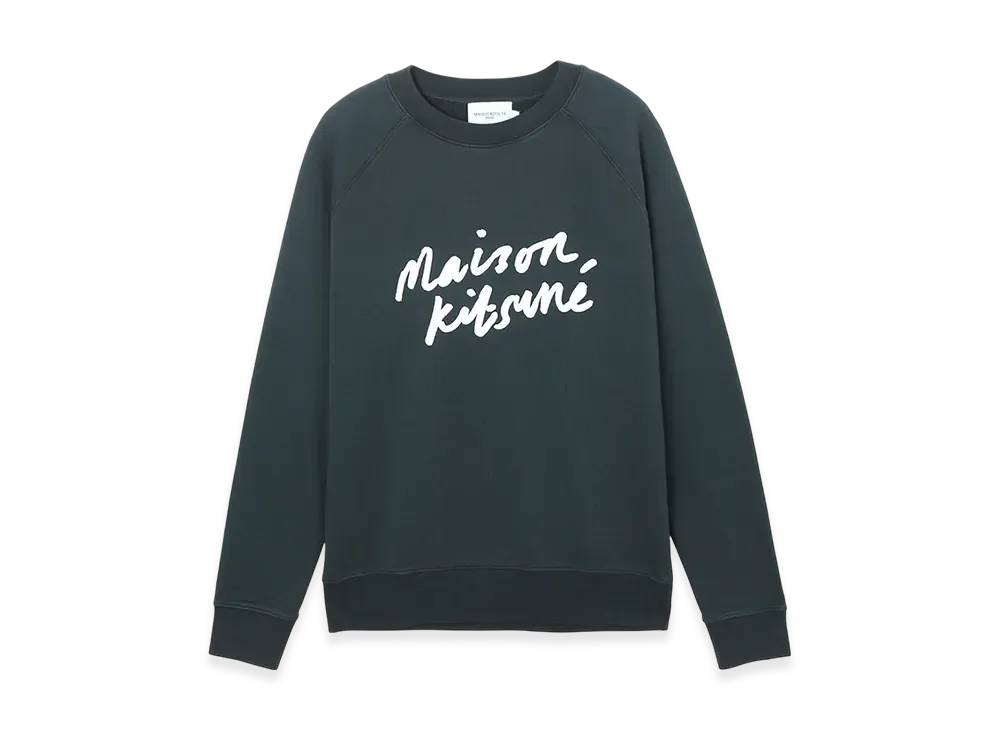 Maison Kitsune Handwriting Clean Sweatshirt "Anthracite"