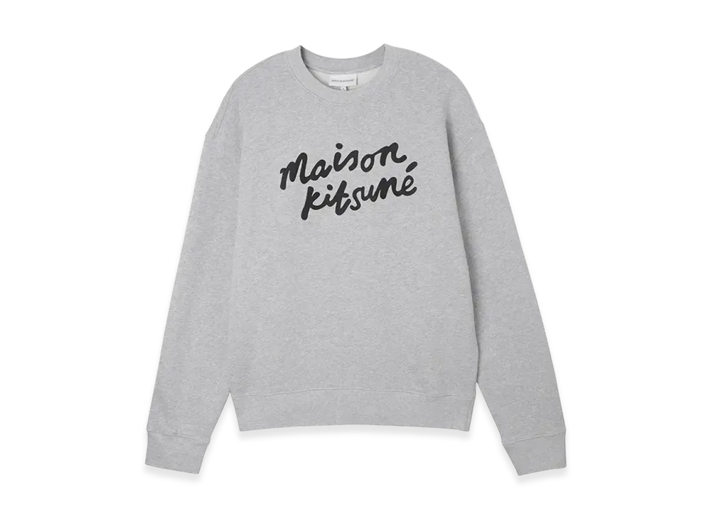 Maison Kitsune Handwriting Comfort Sweatshirt "Light Gray Melange"